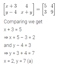 ML Aggarwal Class 10 Solutions for ICSE Maths Chapter 8 Matrices MCQS 2