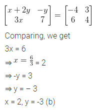 ML Aggarwal Class 10 Solutions for ICSE Maths Chapter 8 Matrices MCQS 3