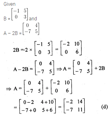 ML Aggarwal Class 10 Solutions for ICSE Maths Chapter 8 Matrices MCQS 7