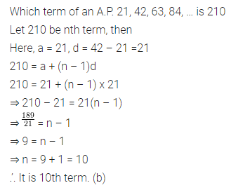 ML Aggarwal Class 10 Solutions for ICSE Maths Chapter 9 Arithmetic and Geometric Progressions MCQS 12