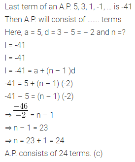 ML Aggarwal Class 10 Solutions for ICSE Maths Chapter 9 Arithmetic and Geometric Progressions MCQS 13