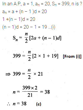 ML Aggarwal Class 10 Solutions for ICSE Maths Chapter 9 Arithmetic and Geometric Progressions MCQS 19