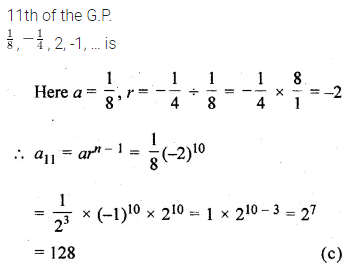 ML Aggarwal Class 10 Solutions for ICSE Maths Chapter 9 Arithmetic and Geometric Progressions MCQS 27