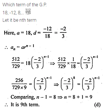 ML Aggarwal Class 10 Solutions for ICSE Maths Chapter 9 Arithmetic and Geometric Progressions MCQS 31