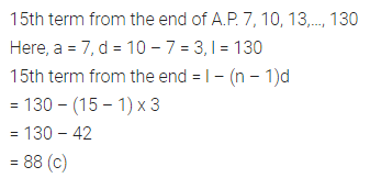 ML Aggarwal Class 10 Solutions for ICSE Maths Chapter 9 Arithmetic and Geometric Progressions MCQS 6