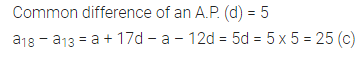 ML Aggarwal Class 10 Solutions for ICSE Maths Chapter 9 Arithmetic and Geometric Progressions MCQS 7