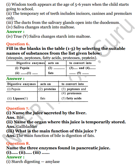 Selina Concise Biology Class 6 ICSE Solutions Chapter 4 Digestive System 4