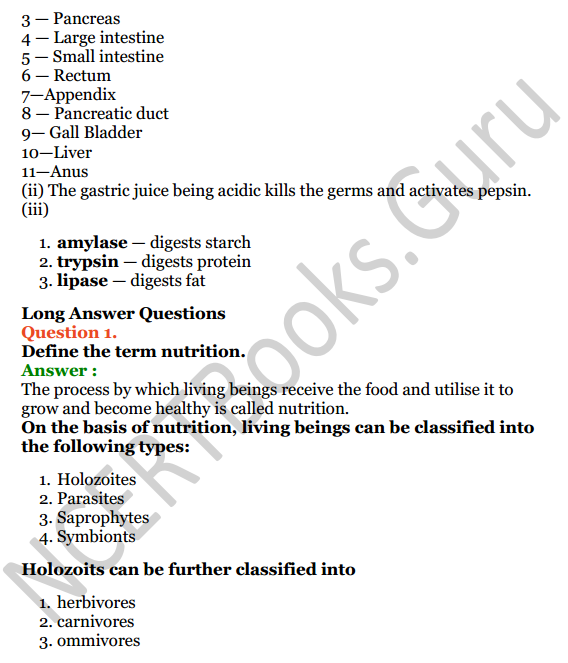 Selina Concise Biology Class 6 ICSE Solutions Chapter 4 Digestive System 6