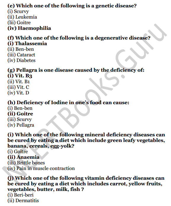Selina Concise Biology Class 6 ICSE Solutions Chapter 7 Health and Hygiene 2