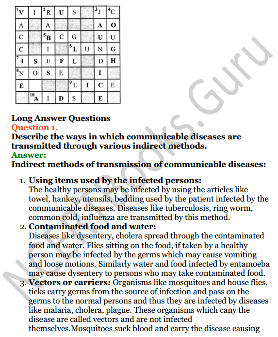 Selina Concise Biology Class 6 ICSE Solutions Chapter 7 Health and Hygiene 9