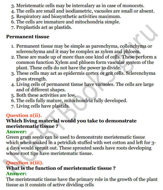 Selina Concise Biology Class 7 ICSE Solutions Chapter 1 Plant and Animal Tissues - NCERT Books Selina Concise Biology Class 7 ICSE Solutions Chapter 1 Plant and Animal Tissues - NCERT Books