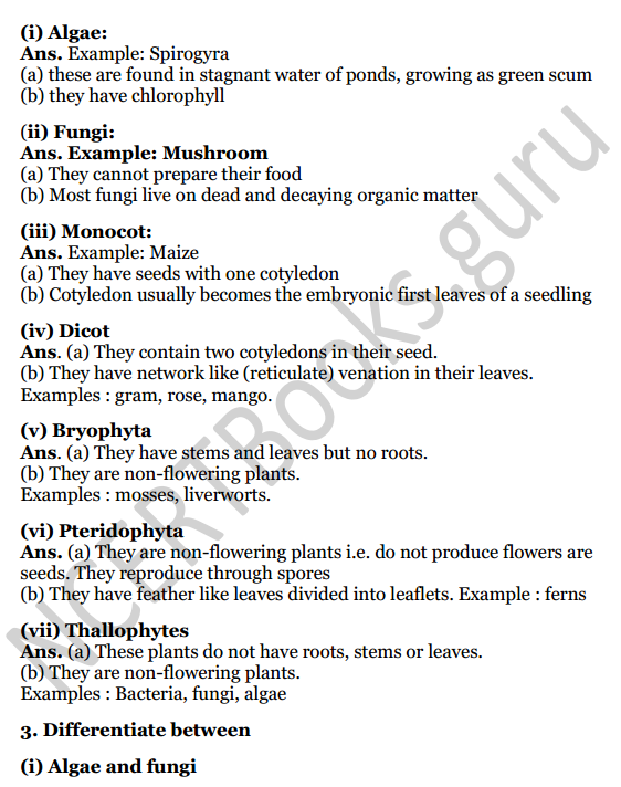 Selina Concise Biology Class 7 ICSE Solutions Chapter 2 Classification of Plants 2