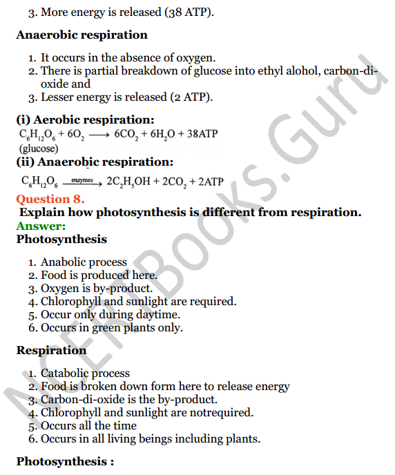 Selina Concise Biology Class 7 ICSE Solutions Chapter 4 Photosynthesis and Respiration 4