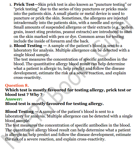 Selina Concise Biology Class 7 ICSE Solutions Chapter 7 Allergy 6