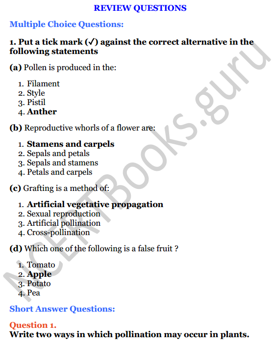 Selina Concise Biology Class 8 ICSE Solutions Chapter 2 Reproduction in Plants 1