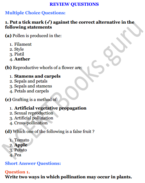 Selina Concise Biology Class 8 ICSE Solutions Chapter 2 Reproduction in Plants - NCERT Books Selina Concise Biology Class 8 ICSE Solutions Chapter 2 Reproduction in Plants - NCERT Books