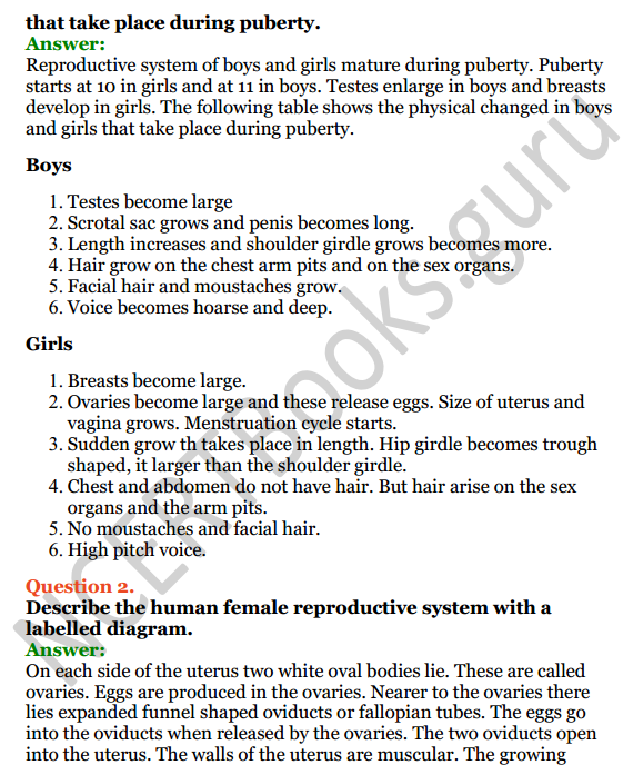 Selina Concise Biology Class 8 ICSE Solutions Chapter 3 Reproduction in Humans 9