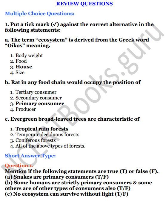 Selina Concise Biology Class 8 ICSE Solutions Chapter 4 Ecosystems 1