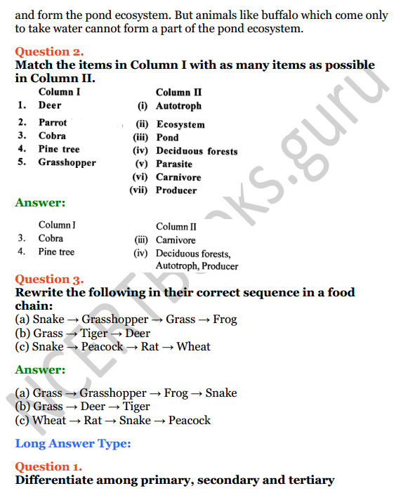 Selina Concise Biology Class 8 ICSE Solutions Chapter 4 Ecosystems 3