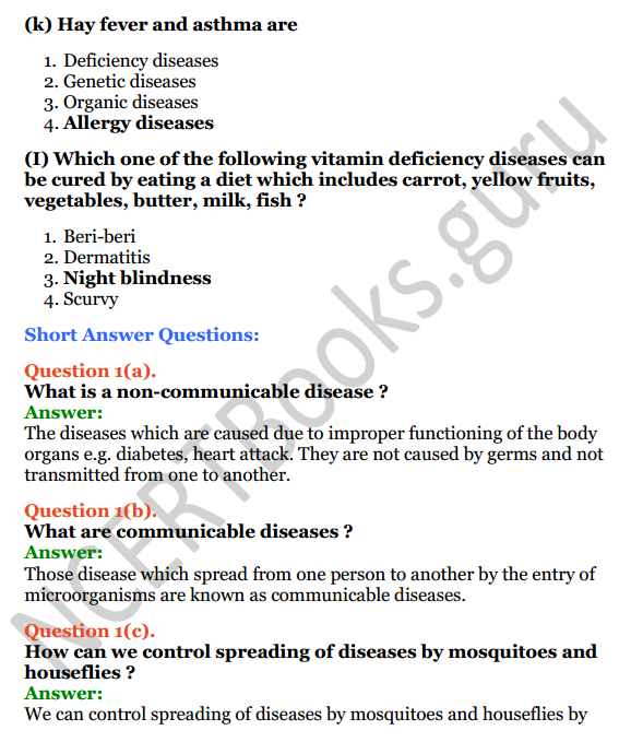 Selina Concise Biology Class 8 ICSE Solutions Chapter 8 Diseases and First Aid 3