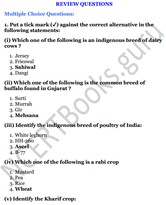 Selina Concise Biology Class 8 ICSE Solutions Chapter 9 Food Production 1