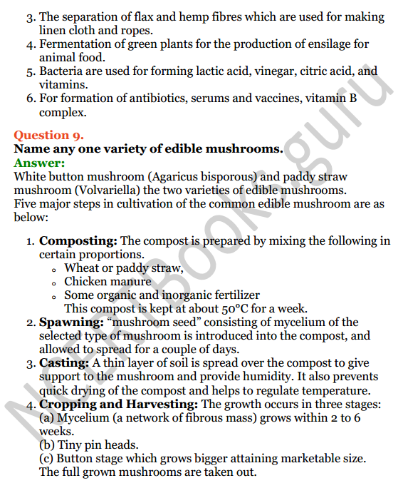 Selina Concise Biology Class 8 ICSE Solutions Chapter 9 Food Production 10