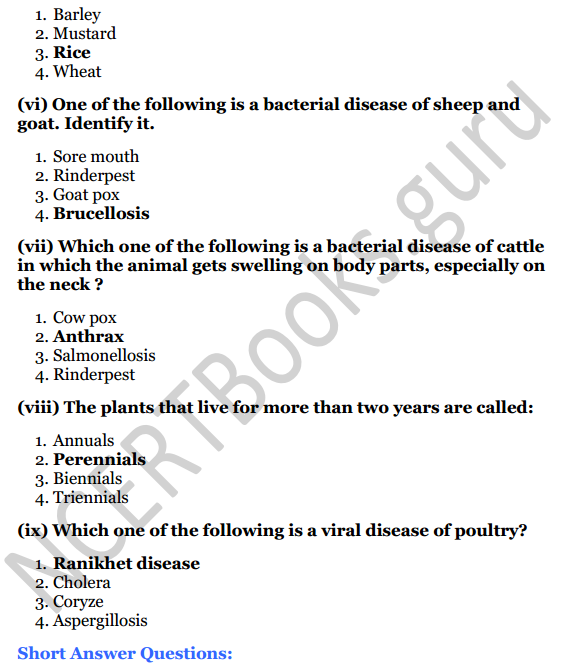 Selina Concise Biology Class 8 ICSE Solutions Chapter 9 Food Production 2