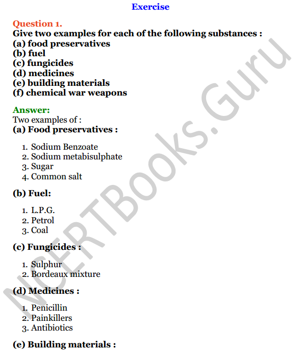Selina Concise Chemistry Class 6 ICSE Solutions Chapter 1 Introduction to Chemistry 1