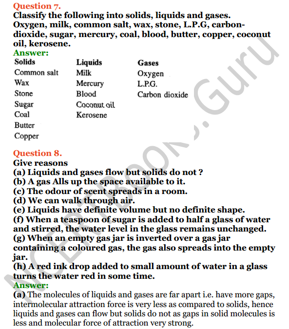 Selina Concise Chemistry Class 6 ICSE Solutions Chapter 3 Matter 5
