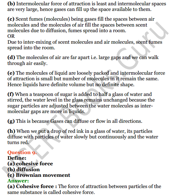 Selina Concise Chemistry Class 6 ICSE Solutions Chapter 3 Matter 6