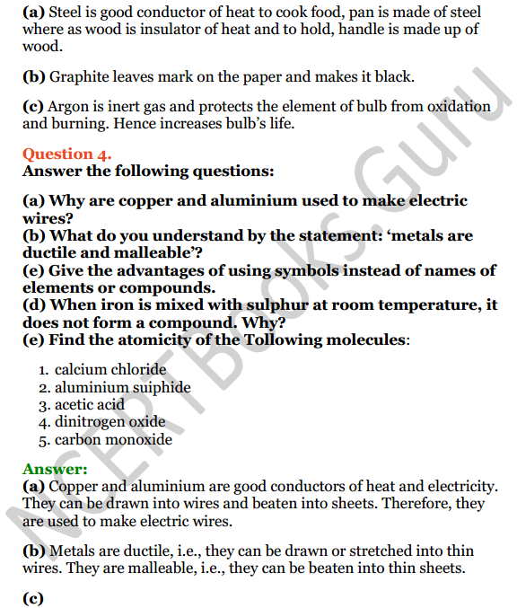 Selina Concise Chemistry Class 6 ICSE Solutions Chapter 4 Elements, Compounds, Symbols and Formulae 11