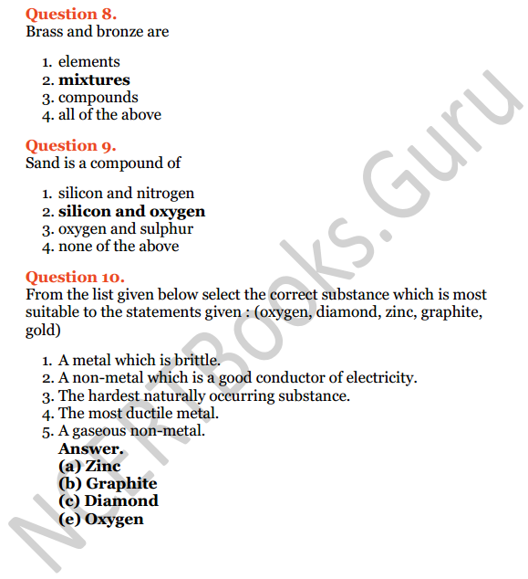 Selina Concise Chemistry Class 6 ICSE Solutions Chapter 4 Elements, Compounds, Symbols and Formulae 16