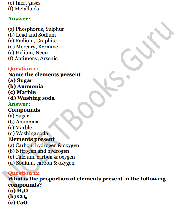 Selina Concise Chemistry Class 6 ICSE Solutions Chapter 4 Elements, Compounds, Symbols and Formulae 4