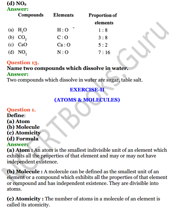 Selina Concise Chemistry Class 6 ICSE Solutions Chapter 4 Elements, Compounds, Symbols and Formulae 5