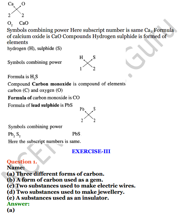 Selina Concise Chemistry Class 6 ICSE Solutions Chapter 4 Elements, Compounds, Symbols and Formulae 9
