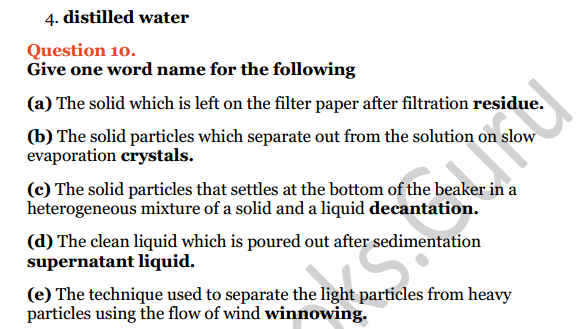 Selina Concise Chemistry Class 6 ICSE Solutions Chapter 5 Pure Substances and Mixtures, Separation of Mixtures 13