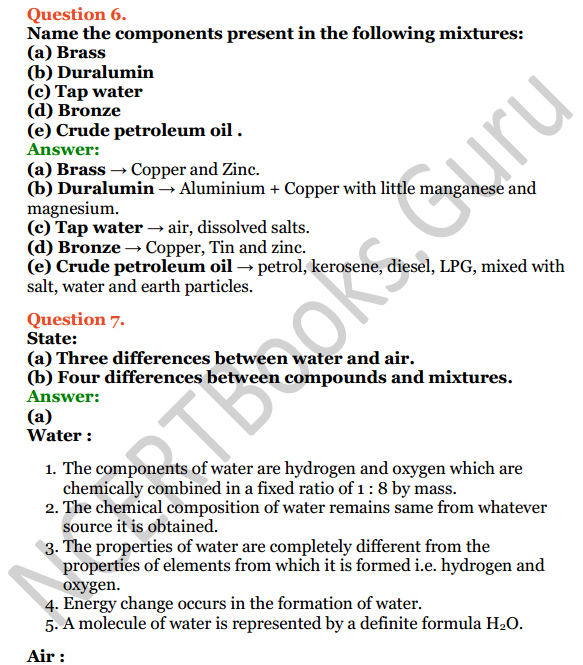 Selina Concise Chemistry Class 6 ICSE Solutions Chapter 5 Pure Substances and Mixtures, Separation of Mixtures 4