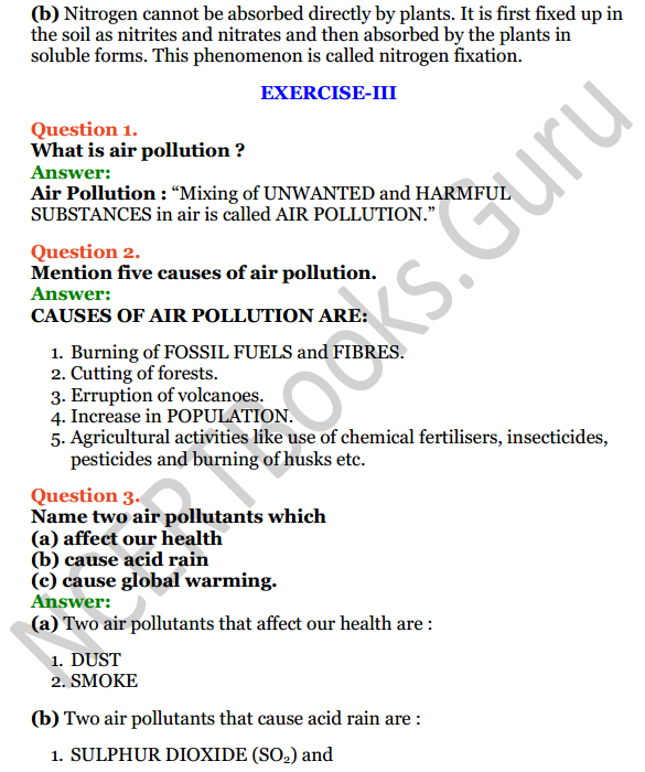 Selina Concise Chemistry Class 6 ICSE Solutions Chapter 6 Air and Atmosphere 10