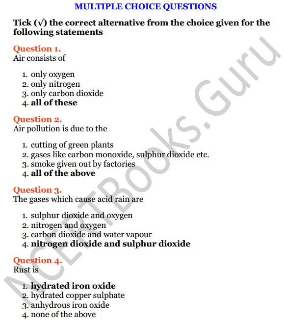 Selina Concise Chemistry Class 6 ICSE Solutions Chapter 6 Air and Atmosphere 13