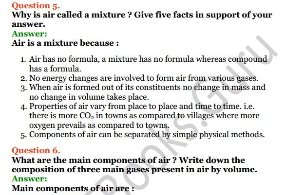 Selina Concise Chemistry Class 6 ICSE Solutions Chapter 6 Air and Atmosphere 2