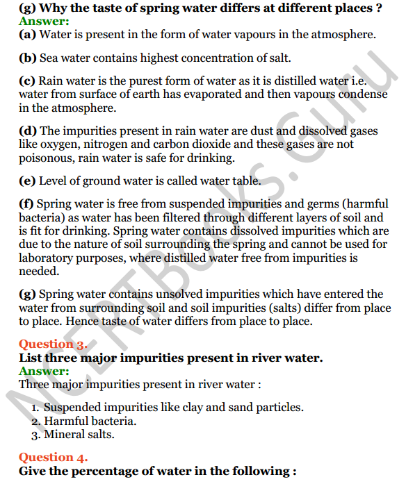 Selina Concise Chemistry Class 6 ICSE Solutions Chapter 7 Water 2