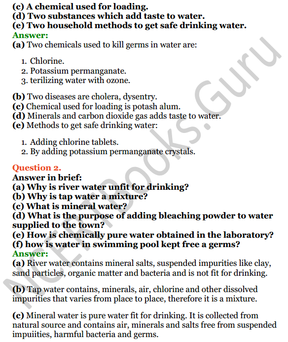 Selina Concise Chemistry Class 6 ICSE Solutions Chapter 7 Water 5