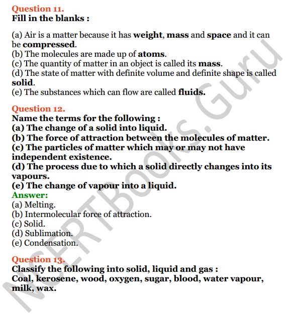 Selina Concise Chemistry Class 7 ICSE Solutions Chapter 1 Matter and Its Composition 5