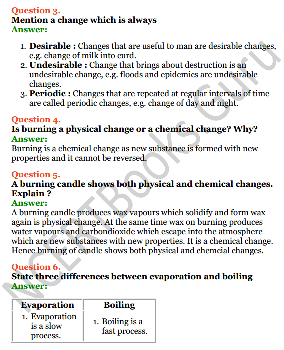 Selina Concise Chemistry Class 7 ICSE Solutions Chapter 2 Physical and Chemical Changes 2