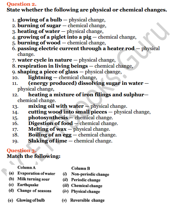 Selina Concise Chemistry Class 7 ICSE Solutions Chapter 2 Physical and Chemical Changes 6