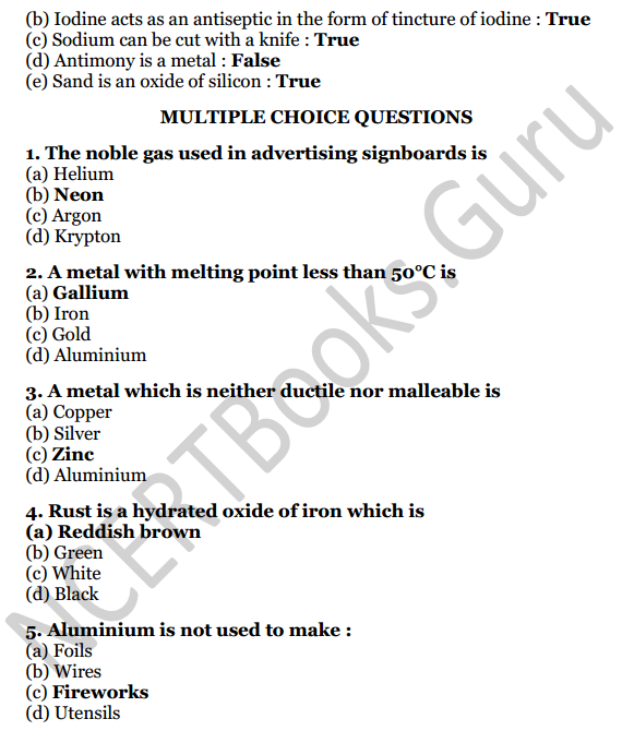 Selina Concise Chemistry Class 7 ICSE Solutions Chapter 6 Metals and Non-metals 6