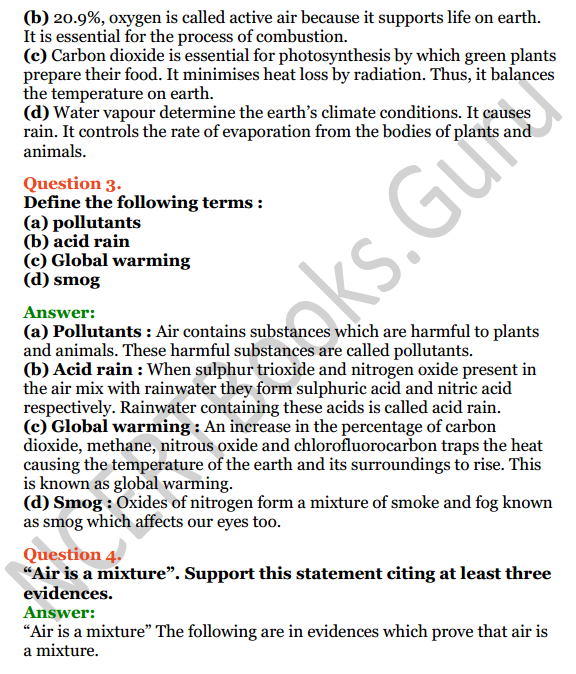 Selina Concise Chemistry Class 7 ICSE Solutions Chapter 7 Air and Atmosphere 2