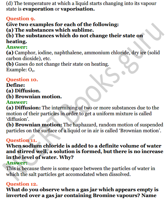 Selina Concise Chemistry Class 8 ICSE Solutions Chapter 1 Matter 5