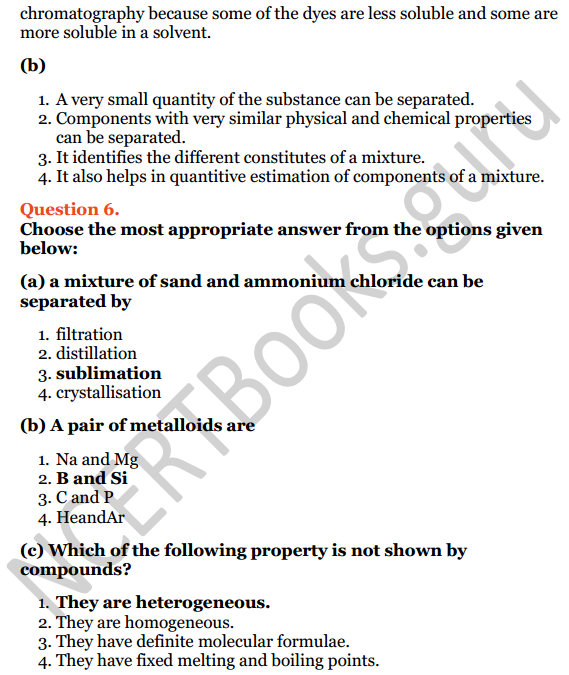 Selina Concise Chemistry Class 8 ICSE Solutions Chapter 3 Elements, Compounds and Mixtures 8