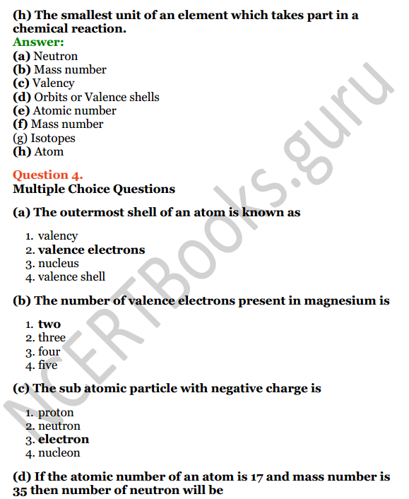 Selina Concise Chemistry Class 8 ICSE Solutions Chapter 4 Atomic Structure 2